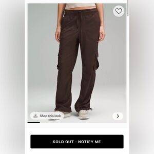 Lululemon Dance Studio Mid Rise Cargo Pant in Espresso